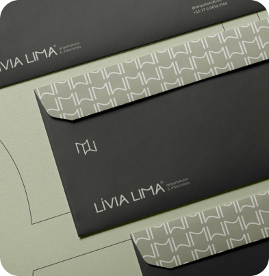 LIVIA LIMA elegant stationery and envelope design